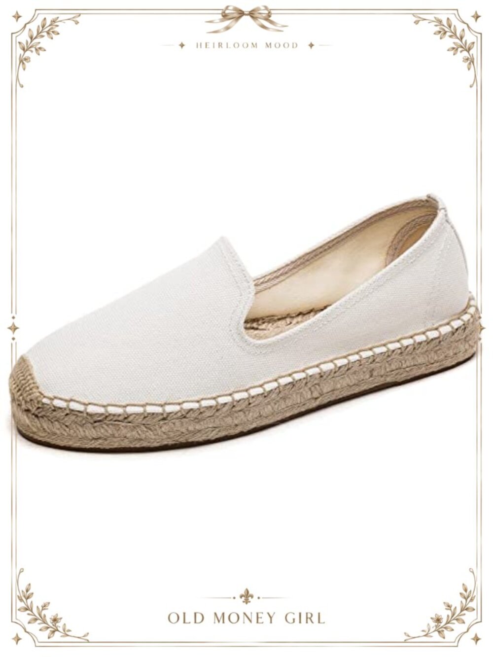 Canvas Cap Toe Slip On Platform Espadrille Loafers Casual Flats